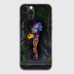 Чехол iPhone 12 Pro Max Ведьма с тыквой и в крутых колготках - Halloween