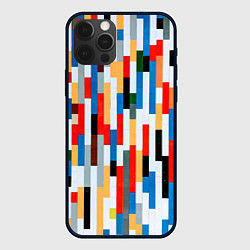 Чехол iPhone 12 Pro Max Геометрическое множество разноцветных блоков