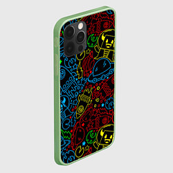 Чехол для iPhone 12 Pro Max Неоновый космический узор, цвет: 3D-салатовый — фото 2