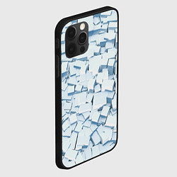 Чехол для iPhone 12 Pro Max Множество белых кубов в абстракции, цвет: 3D-черный — фото 2