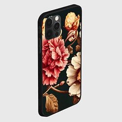 Чехол для iPhone 12 Pro Max Цветы в стиле рококо, цвет: 3D-черный — фото 2