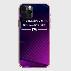 Чехол для iPhone 12 Pro Max No Mans Sky gaming champion: рамка с лого и джойст, цвет: 3D-светло-розовый