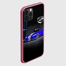 Чехол для iPhone 12 Pro Max Dodge Viper SRT GTS, цвет: 3D-малиновый — фото 2