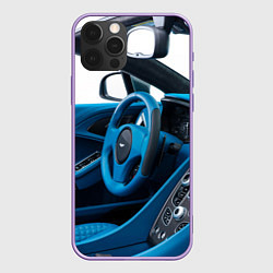 Чехол для iPhone 12 Pro Max Aston Martin Vanquish Volante - salon - cabriolet, цвет: 3D-сиреневый