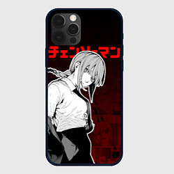 Чехол для iPhone 12 Pro Max Makima - Chainsaw man - Градиент, цвет: 3D-черный