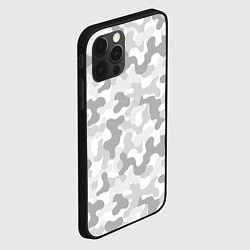 Чехол для iPhone 12 Pro Max Камуфляж цифра светло-серый крупный, цвет: 3D-черный — фото 2