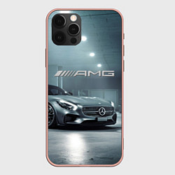 Чехол для iPhone 12 Pro Max Mercedes AMG - Motorsport, цвет: 3D-светло-розовый