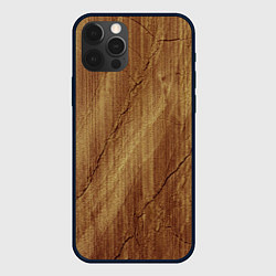 Чехол для iPhone 12 Pro Max Деревянная текстура, цвет: 3D-черный