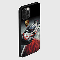 Чехол для iPhone 12 Pro Max Porsche - racing team - motorsport, цвет: 3D-черный — фото 2