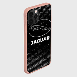 Чехол для iPhone 12 Pro Max Jaguar с потертостями на темном фоне, цвет: 3D-светло-розовый — фото 2