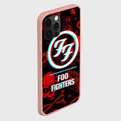 Чехол для iPhone 12 Pro Max Foo Fighters rock glitch, цвет: 3D-светло-розовый — фото 2