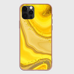 Чехол для iPhone 12 Pro Max Сладкий янтарный мед, цвет: 3D-светло-розовый