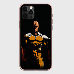 Чехол для iPhone 12 Pro Max One Punch-Man - человек-кулак, цвет: 3D-светло-розовый