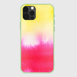 Чехол для iPhone 12 Pro Max Солнечная акварель, цвет: 3D-салатовый