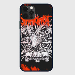 Чехол для iPhone 12 Pro Max Slipknot черепа, цвет: 3D-черный