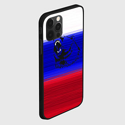 Чехол для iPhone 12 Pro Max Флаг России с медведем, цвет: 3D-черный — фото 2