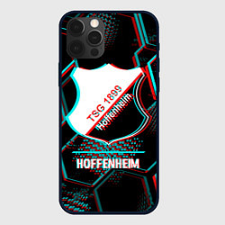 Чехол iPhone 12 Pro Max Hoffenheim FC в стиле glitch на темном фоне