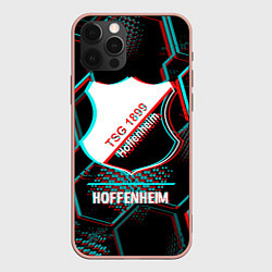 Чехол iPhone 12 Pro Max Hoffenheim FC в стиле glitch на темном фоне