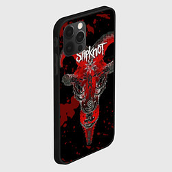 Чехол для iPhone 12 Pro Max Slipknot - красный козел, цвет: 3D-черный — фото 2