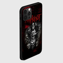 Чехол для iPhone 12 Pro Max Slipknot dark red, цвет: 3D-черный — фото 2