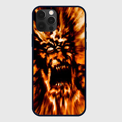 Чехол для iPhone 12 Pro Max Fire demon scream, цвет: 3D-черный