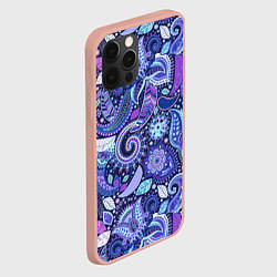 Чехол для iPhone 12 Pro Max Flower patterns, цвет: 3D-светло-розовый — фото 2