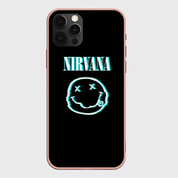 Чехол для iPhone 12 Pro Max Nirvana неон, цвет: 3D-светло-розовый