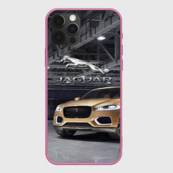 Чехол для iPhone 12 Pro Max Jaguar - зачётное точило!, цвет: 3D-малиновый