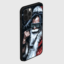 Чехол для iPhone 12 Pro Max Cool Santa Rastaman, цвет: 3D-черный — фото 2