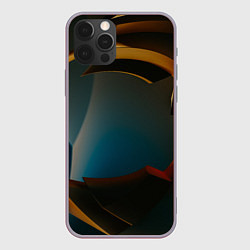 Чехол для iPhone 12 Pro Max Абстрактные золотые механизмы, цвет: 3D-серый