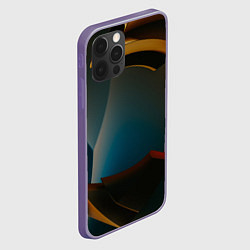 Чехол для iPhone 12 Pro Max Абстрактные золотые механизмы, цвет: 3D-серый — фото 2