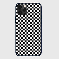 Чехол для iPhone 12 Pro Max Шахматное пано, цвет: 3D-черный
