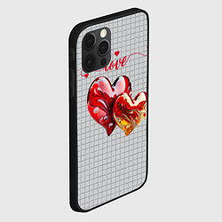 Чехол для iPhone 12 Pro Max Love - сердечки, цвет: 3D-черный — фото 2