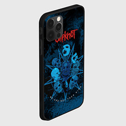 Чехол для iPhone 12 Pro Max Slipknot blue, цвет: 3D-черный — фото 2