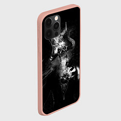 Чехол для iPhone 12 Pro Max Пустой в огне - ЧБ, цвет: 3D-светло-розовый — фото 2