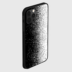 Чехол для iPhone 12 Pro Max Брызги красок - Черно-белый, цвет: 3D-черный — фото 2