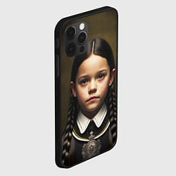 Чехол для iPhone 12 Pro Max Нейросеть - Уэнсдэй, цвет: 3D-черный — фото 2