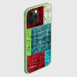 Чехол для iPhone 12 Pro Max Patchwork - art, цвет: 3D-салатовый — фото 2