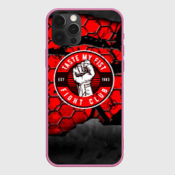 Чехол для iPhone 12 Pro Max Мой первый бойцовский клуб, цвет: 3D-малиновый