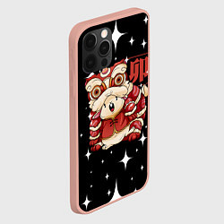 Чехол для iPhone 12 Pro Max Китайский кролик 2023, цвет: 3D-светло-розовый — фото 2