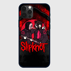 Чехол для iPhone 12 Pro Max Slipknot black and red, цвет: 3D-черный