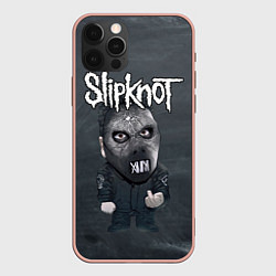 Чехол для iPhone 12 Pro Max Dark Slipknot, цвет: 3D-светло-розовый