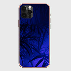 Чехол для iPhone 12 Pro Max Пальма в неоновом свете, цвет: 3D-светло-розовый