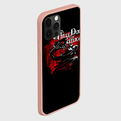 Чехол для iPhone 12 Pro Max Three Days Grace змея и ворон, цвет: 3D-светло-розовый — фото 2