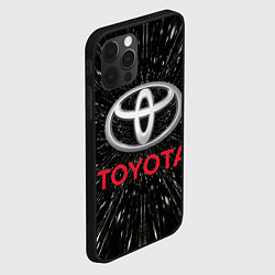 Чехол для iPhone 12 Pro Max Тойота, эмблема, автомобильная тема, цвет: 3D-черный — фото 2