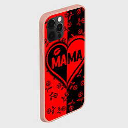 Чехол для iPhone 12 Pro Max Мама в сердце, цвет: 3D-светло-розовый — фото 2