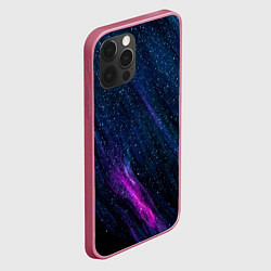 Чехол для iPhone 12 Pro Max Звёздное абстрактное фиолетовое небо, цвет: 3D-малиновый — фото 2