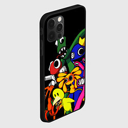 Чехол для iPhone 12 Pro Max Персонажи из радужных друзей, цвет: 3D-черный — фото 2