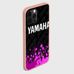 Чехол для iPhone 12 Pro Max Yamaha pro racing: символ сверху, цвет: 3D-светло-розовый — фото 2
