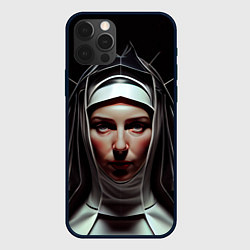Чехол для iPhone 12 Pro Max Нейросеть: монахиня, цвет: 3D-черный
